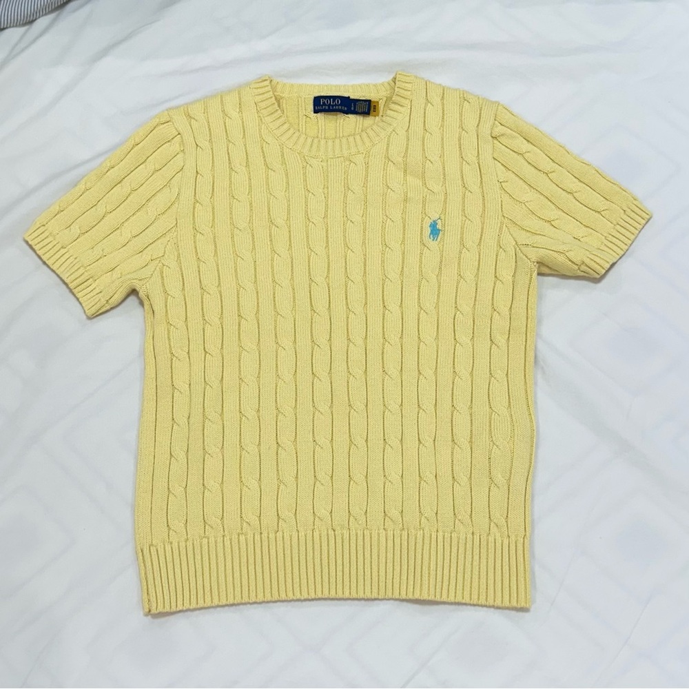 Polo by Ralph Lauren - Yellow Crewneck Sweater Lightweight Knit